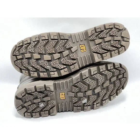 Caterpillar Brown Leather Steel Safety Toe Work Boots Men's Size 8.5 M - Picture 15 of 15